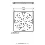 Grelha Quadrada Fecho 10cm Perflex