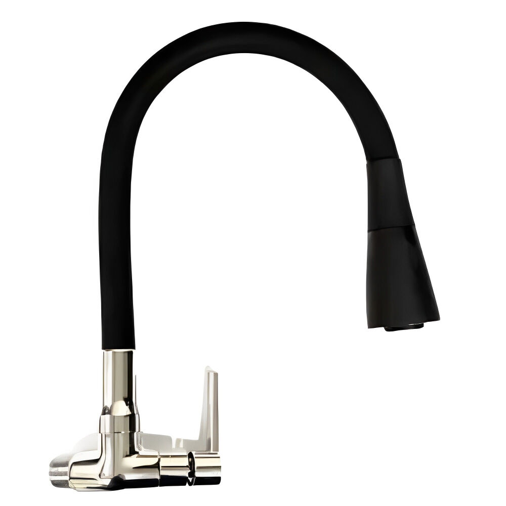 Torneira de Parede C77 com ABS Preta Metalplas