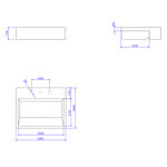 Cuba de Semi Encaixe Retangular com Mesa e Válvula Oculta Ébano Deca