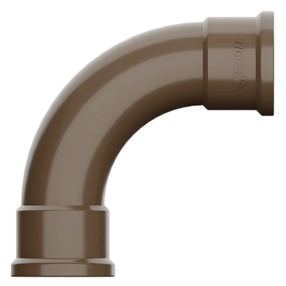 Curva 90° PVC Soldável 20mm Marrom Tigre