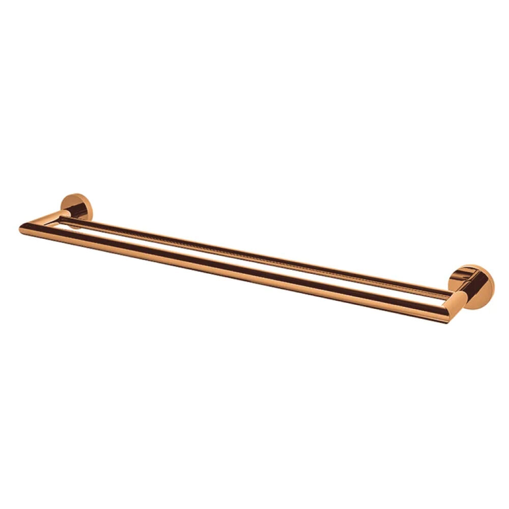 Toalheiro Barra Duplo Rose Gold Lorenzetti