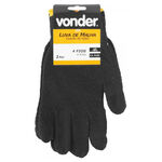Luva de Malha com 4 Fios Encartelada Preto Vonder