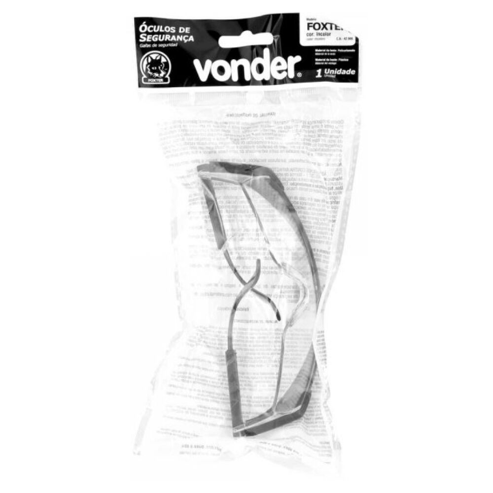 Óculos de Proteção Foxter Incolor Vonder