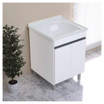 Armário Lavanderia com Tanque 61,5cm Gelo A.J. Rorato