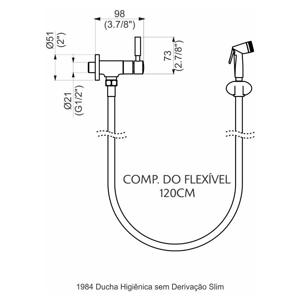 Ducha Higiênica sem Derivação Slim Perflex