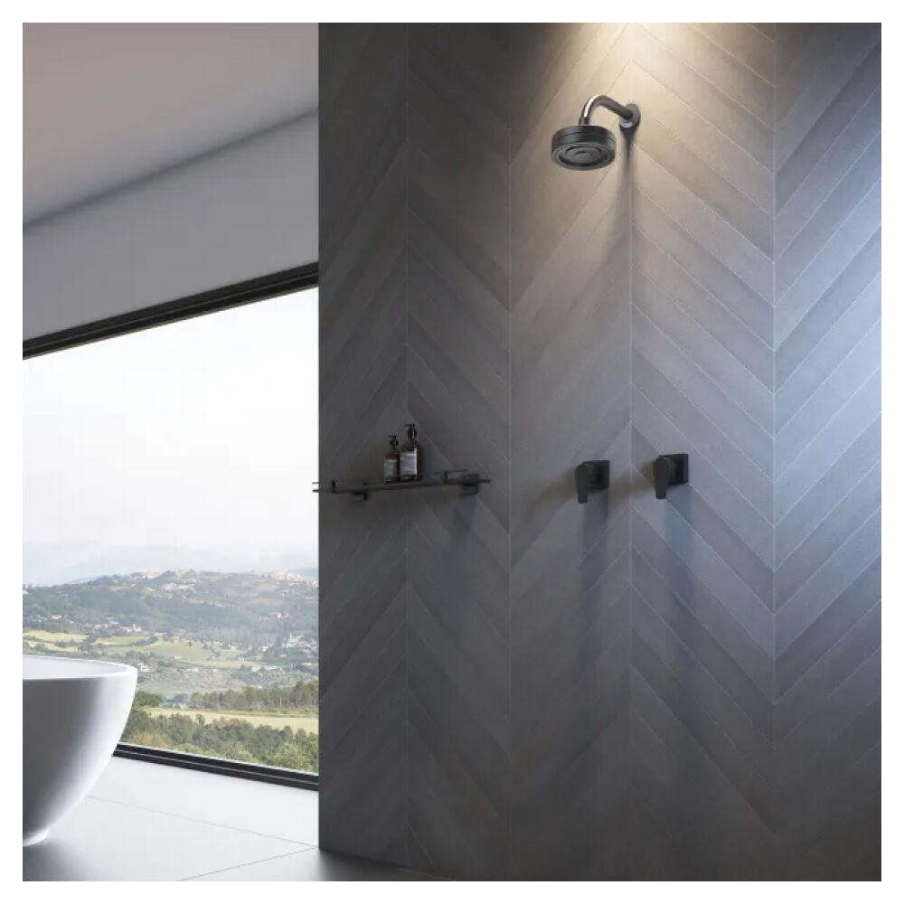 Prateleira Quadra Preto Fosco Perflex