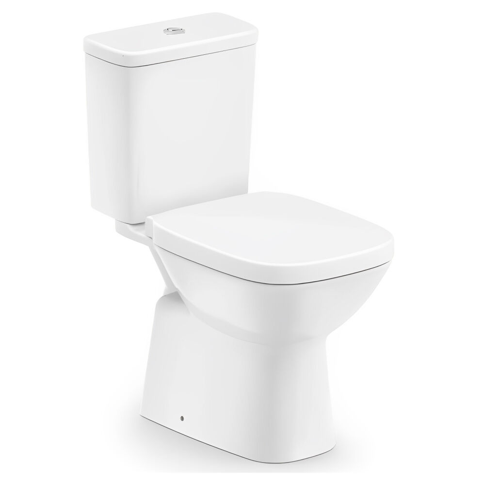 Kit Vaso Sanitário com Caixa Acoplada e Assento Sanitário Debba Classic Branco Roca