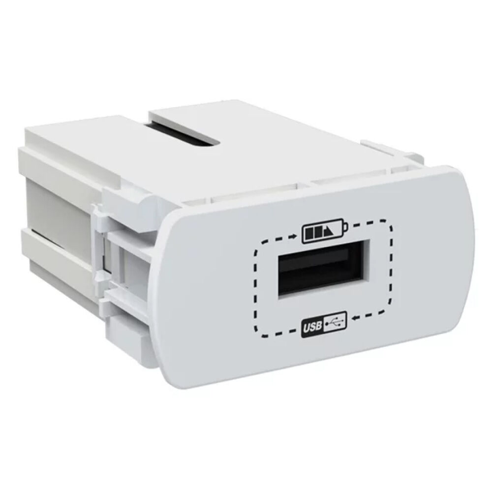 Módulo Tomada Recarga USB Neo Sottile Branco Enerbras