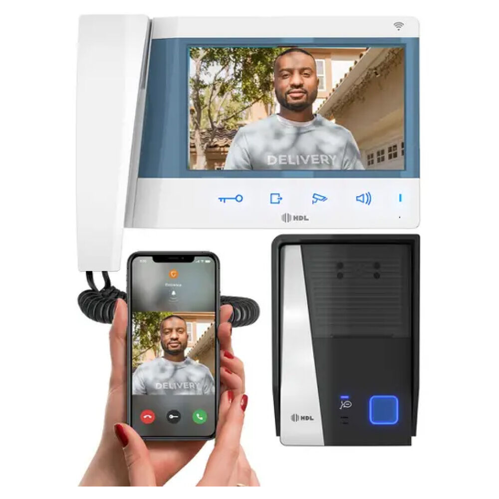 Vídeo Porteiro com Wifi Connect App Branco HDL