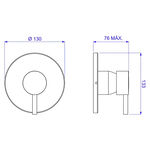 Acabamento Monocomando para Chuveiro de Alta e Baixa Pressão Link Cromado Deca