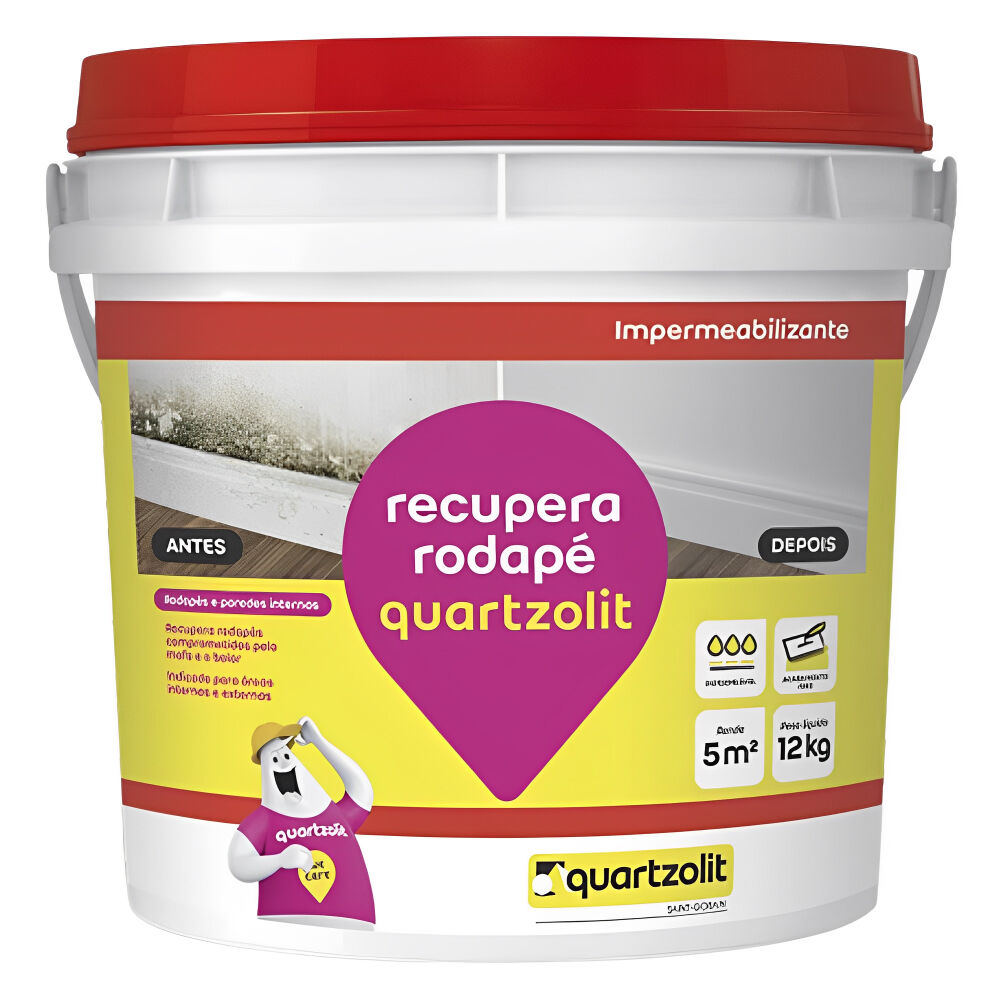 Impermeabilizante Recupera Rodapé 12kg Branco Quartzolit