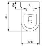 Bacia Sanitária para Caixa Acoplada Smart Branco Celite