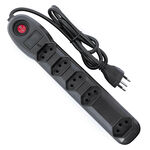 Filtro Linha Cabo PP 5 Tomadas 10A 2P+T Bivolt Preto 31 Megatron