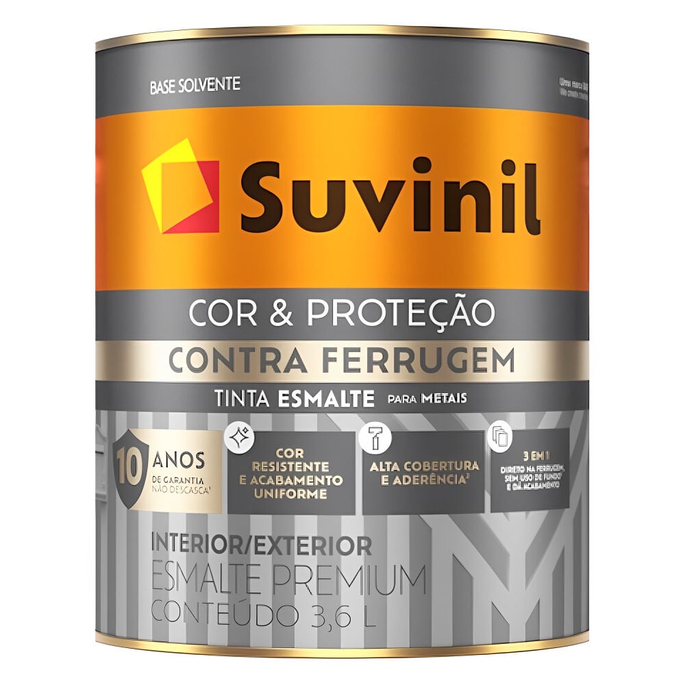 Esmalte Brilhante Premium Contra Ferrugem 3,6L Suvinil