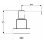 Acabamento Registro Base Docol 1/2" e 3/4" e 1" (Pequeno) Mais Perflex