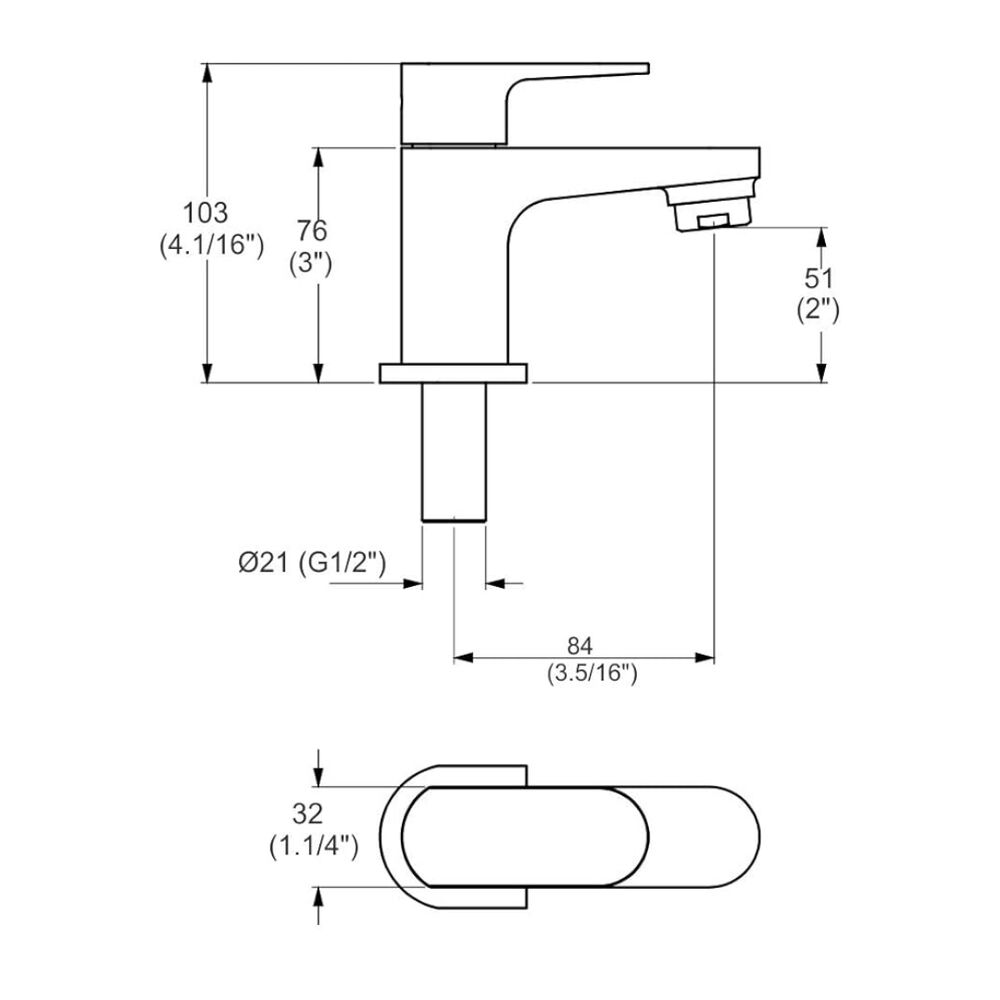 Torneira de Mesa para Lavatório Focus Cromada Perflex