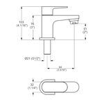 Torneira de Mesa para Lavatório Focus Cromada Perflex