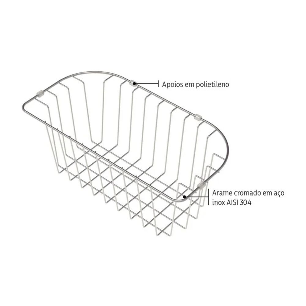 Cesto Aramado para Cubas de Sobrepor Tramontina