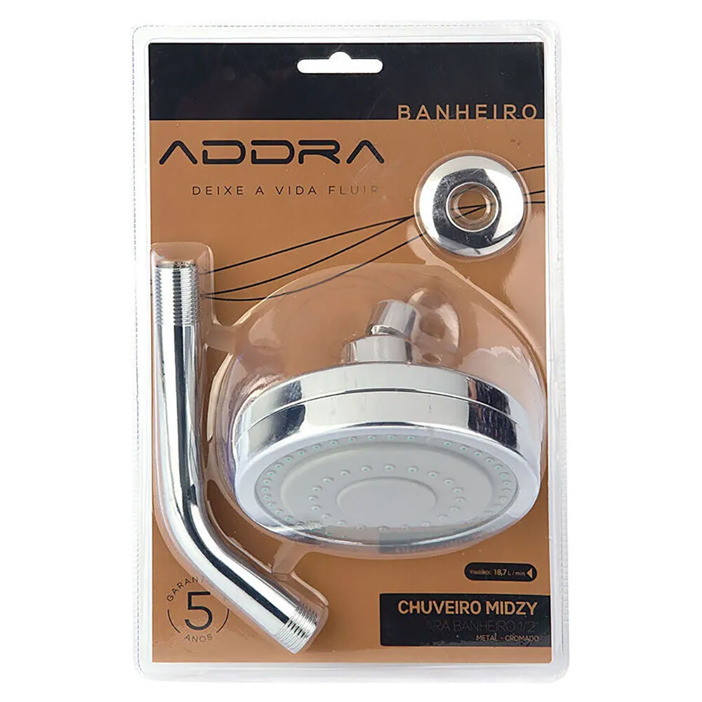 Chuveiro Midzy 1/2" Cromado Addra