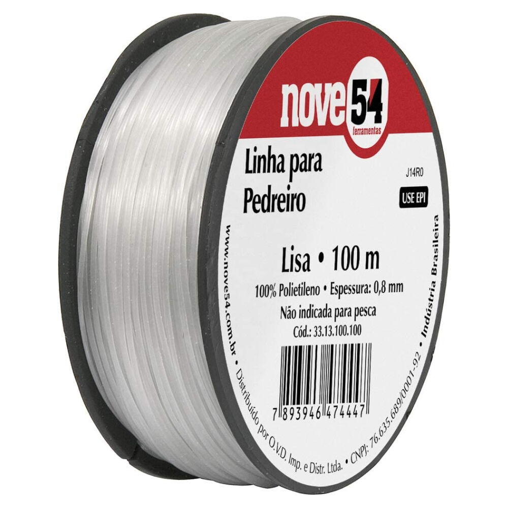 Linha para Pedreiro Lisa 0,8mmx100m Nove54