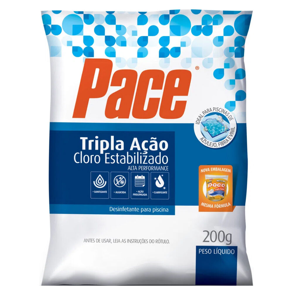 Pastilha Tripla Ação Cloro Estabilizado 200g Branco Pace