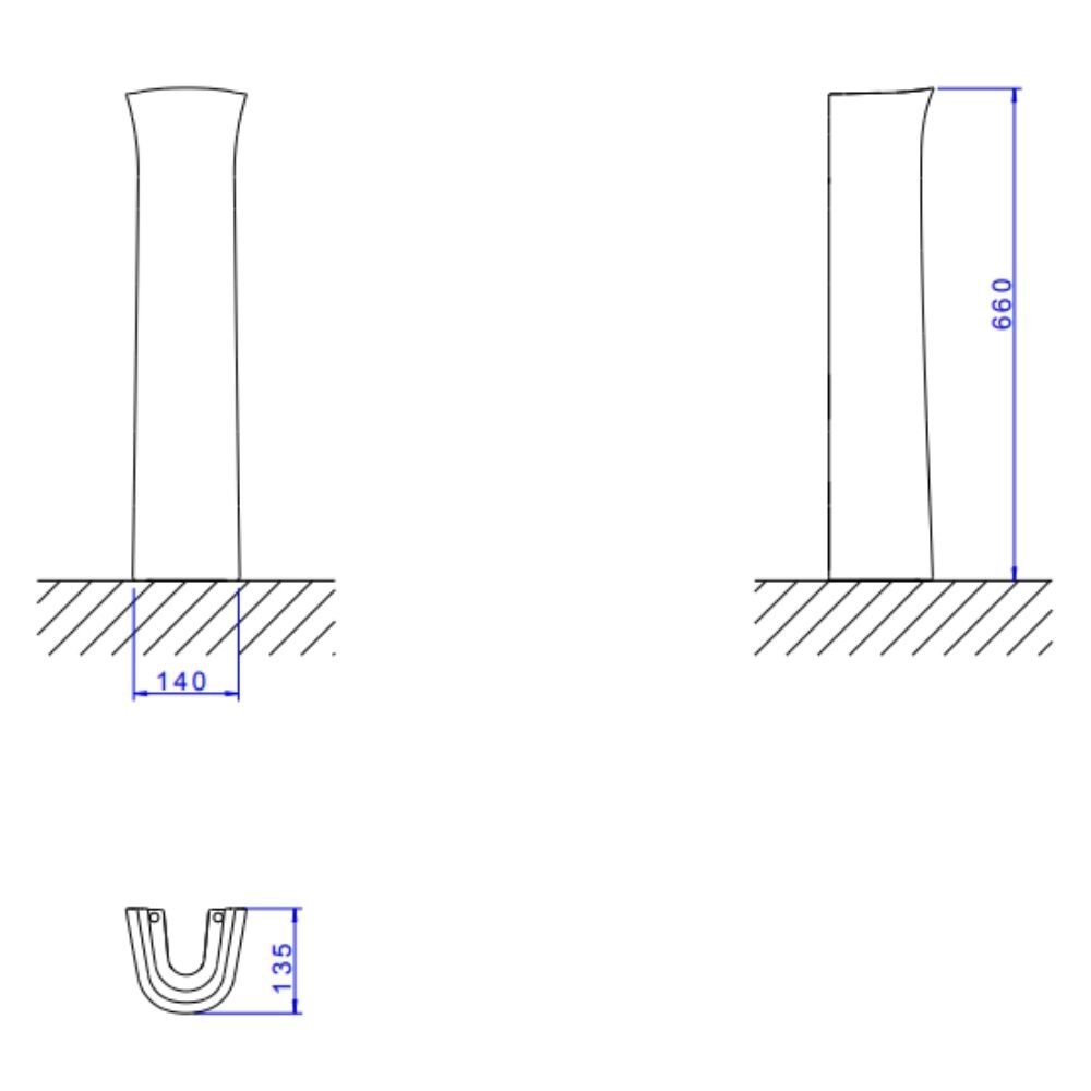 Coluna para Lavatório Aspen/Izy Branco Deca