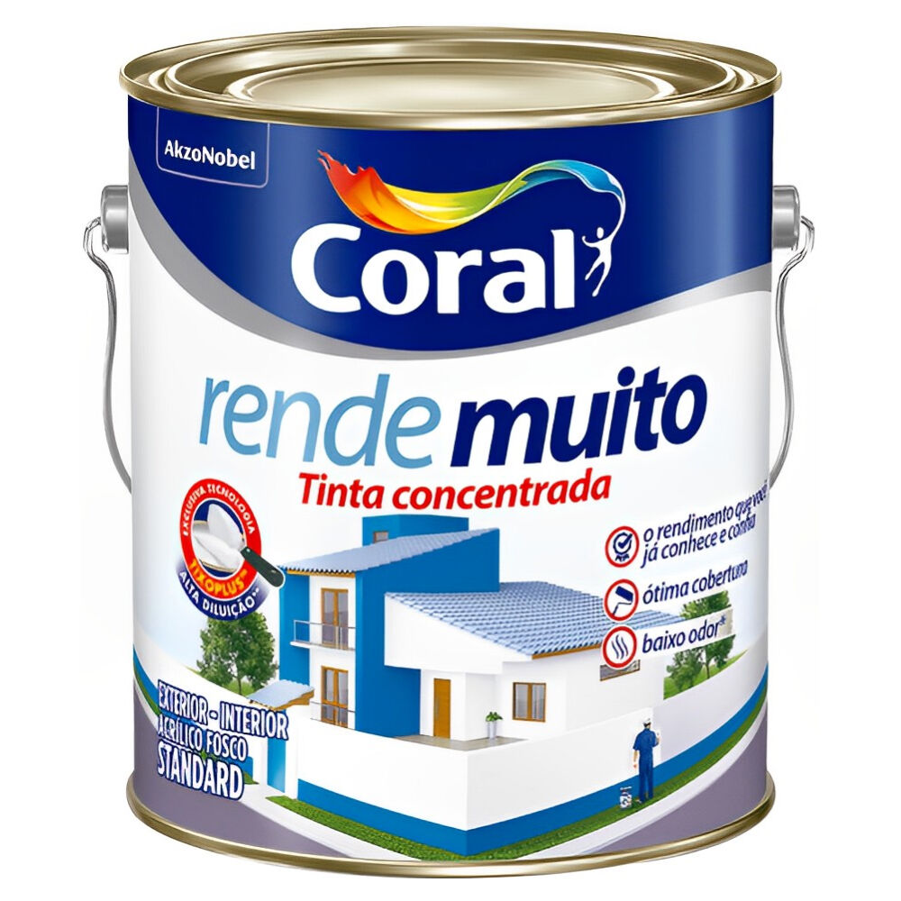 Tinta Acrílica Rende Muito 3,6L Coral
