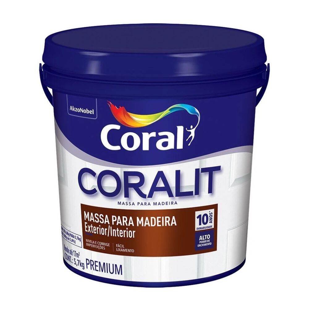 Massa para Madeira 5,7Kg Branco Coral