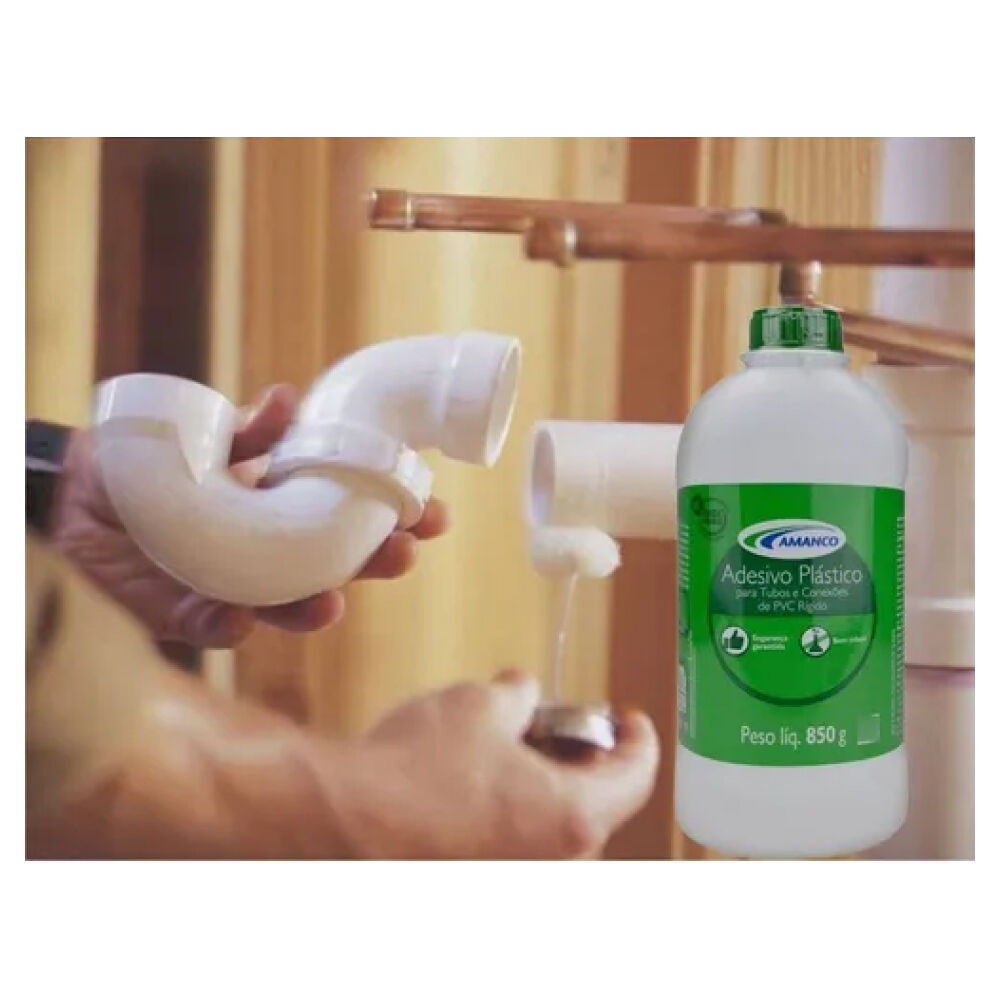 Adesivo Plástico PVC Rígido 850g Amanco