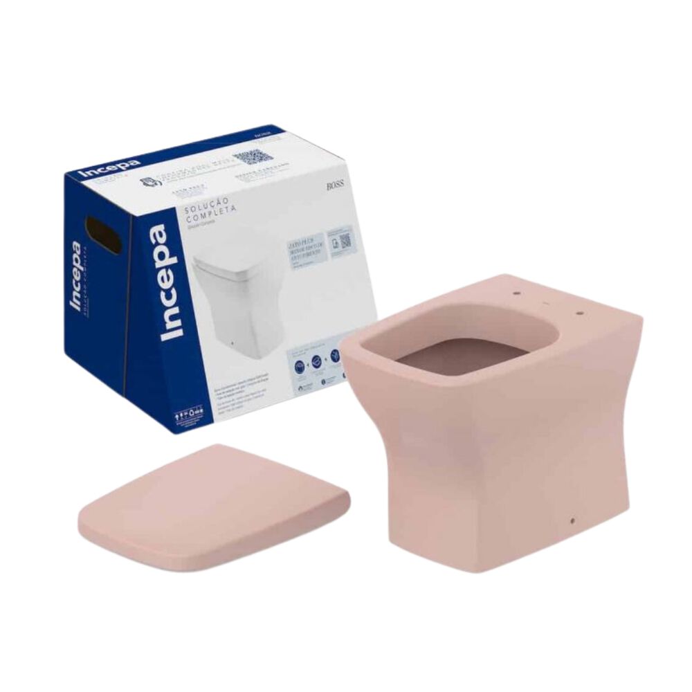 Kit Vaso Sanitário Convencional e Assento Boss Rose Incepa