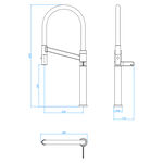 Torneira de Mesa para Cozinha Bica Alta Colore Cromado/Preto Deca