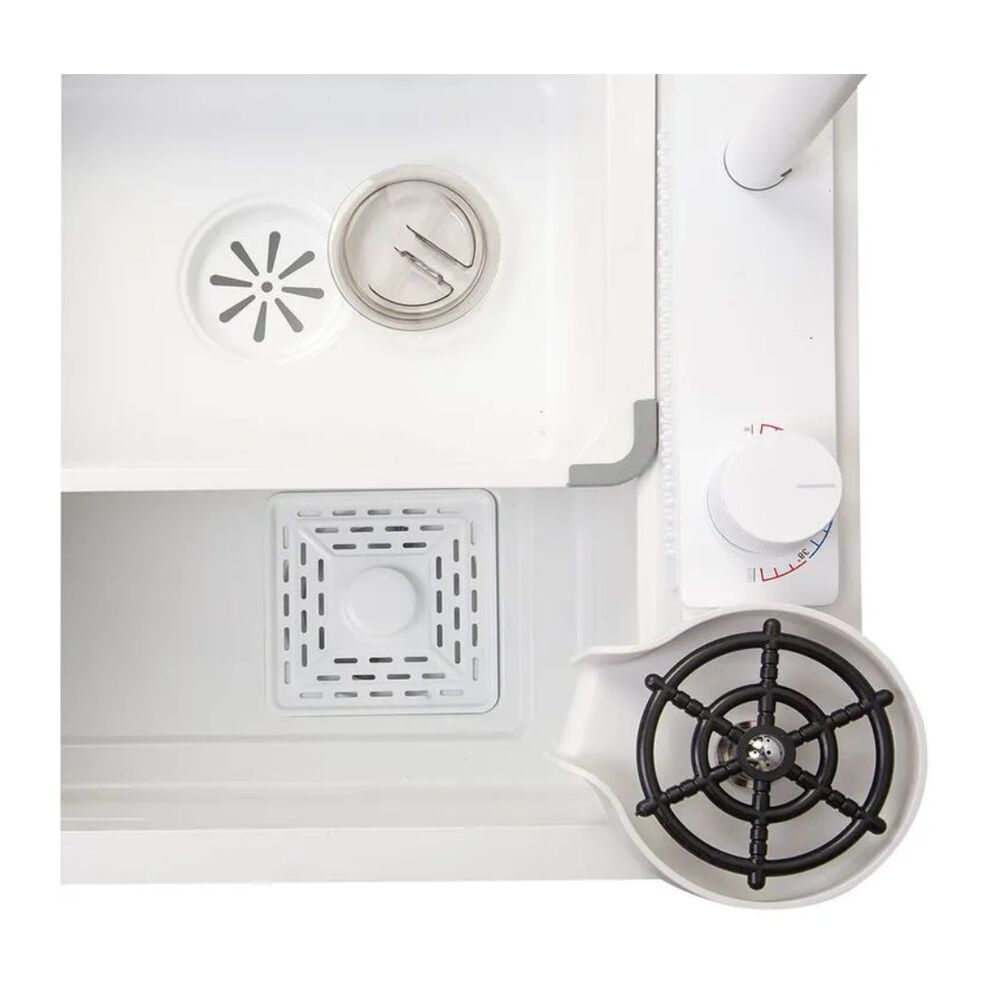 Kit Cuba de Embutir Inox Com Misturador e Acessório 75x46cm Branco Addra