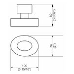 Acabamento Registro Base Deca 1.1/4" e 1.1/2" (Grande) Ovalle Perflex