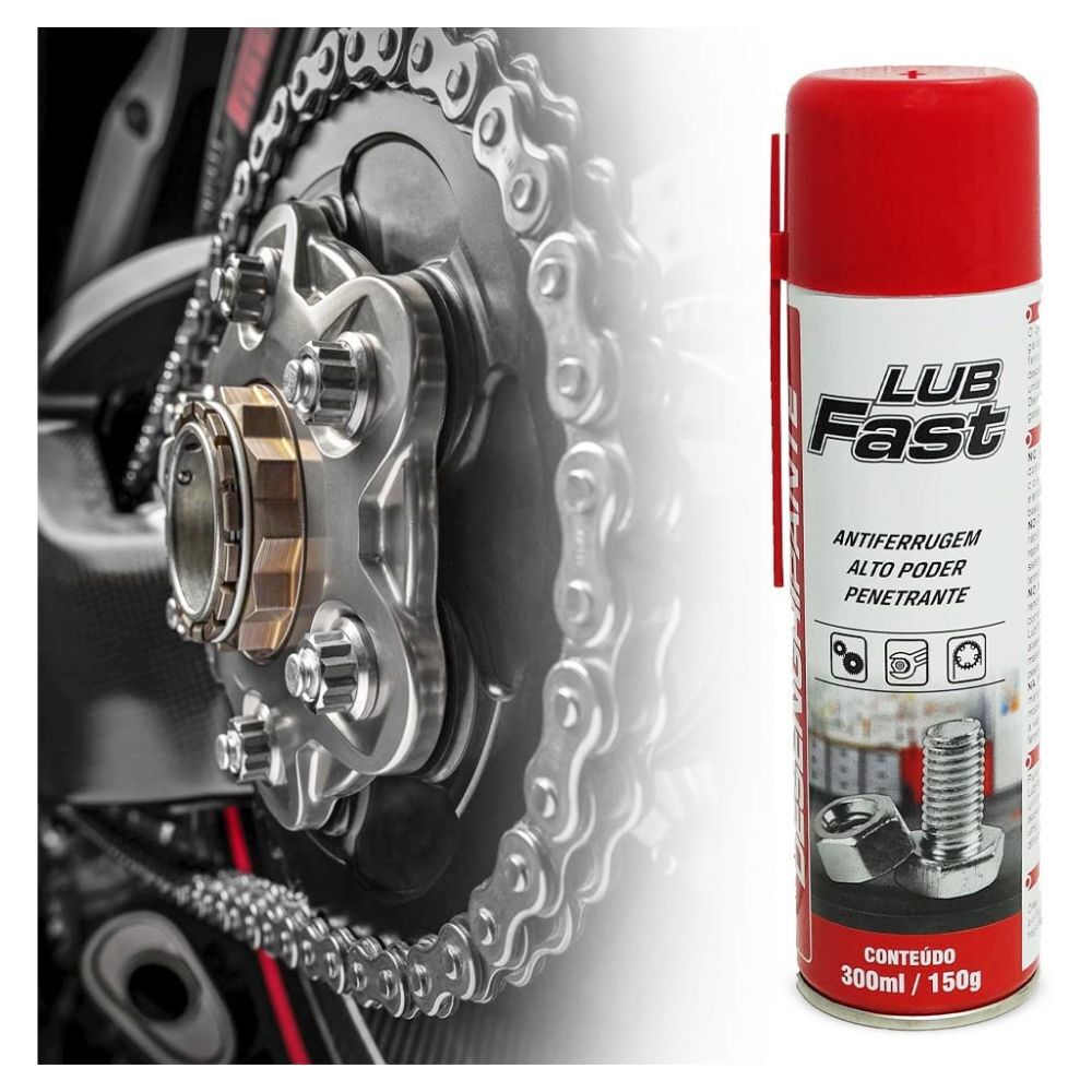 Spray Óleo Lubrificante Desengripante 300ml Antiferrugem Lub Fast Aeroflex