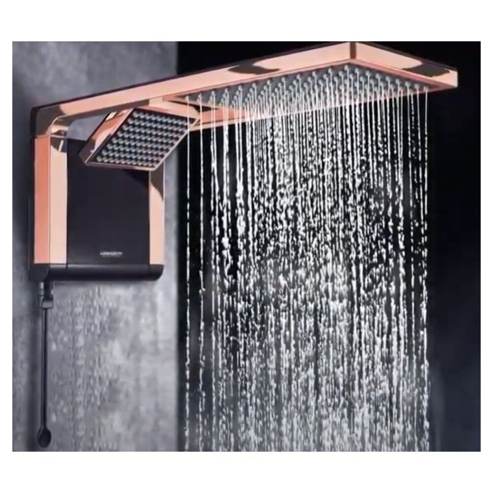 Chuveiro Lorenzetti Acqua Duo Ultra Eletrônico Preto/Rose Gold