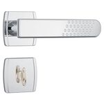 Fechadura Stam 823/21 Banheiro Acabamento Cromado - Roseta Quadrada de Aço Inox