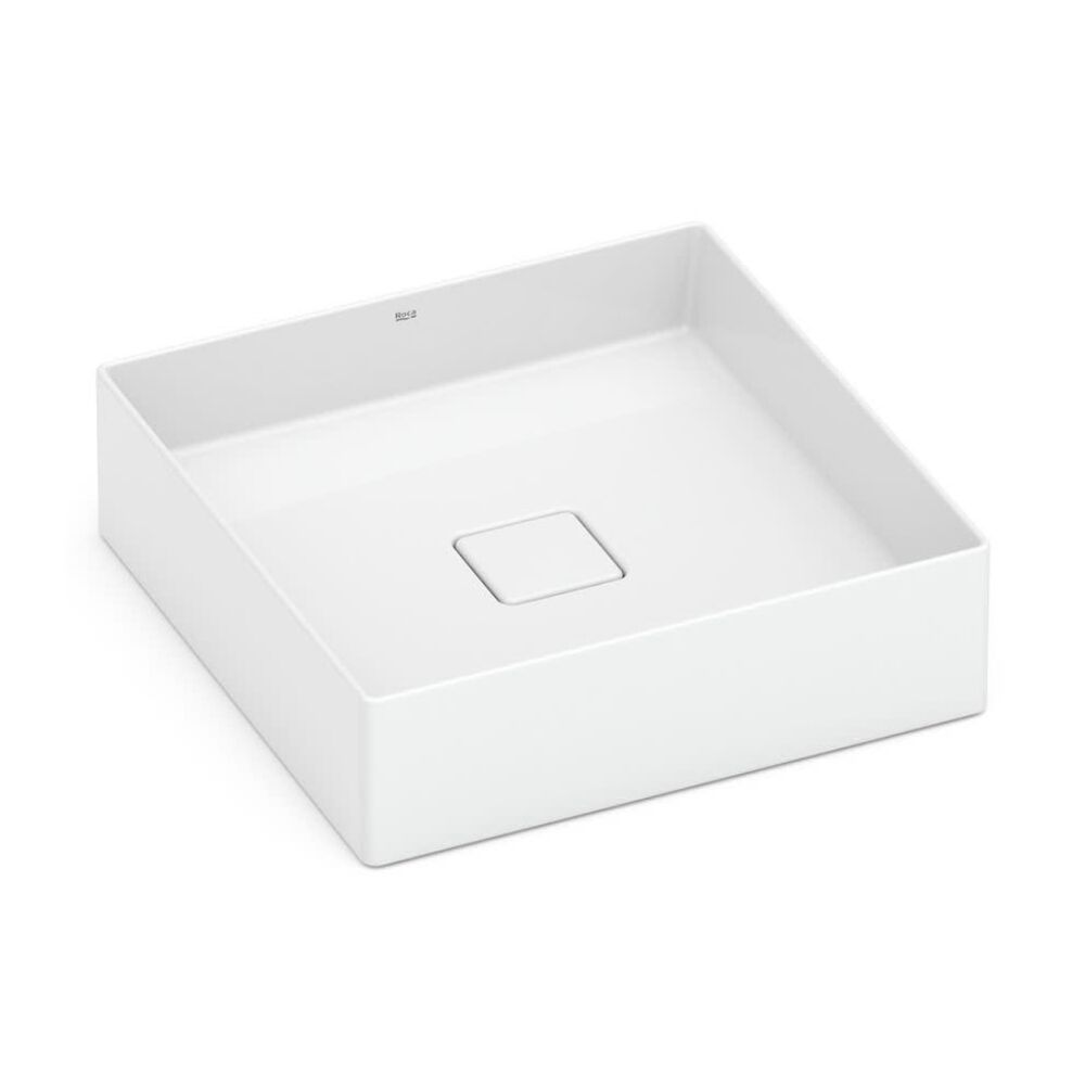 Cuba de Apoio Terra T5 Quadrada 40x40cm Branca Roca