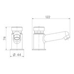 Torneira para Lavatório de Mesa Pressmatic Compact Cromada Docol