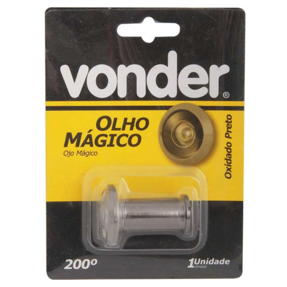 Olho Mágico com Visor Oxidado Preto Vonder