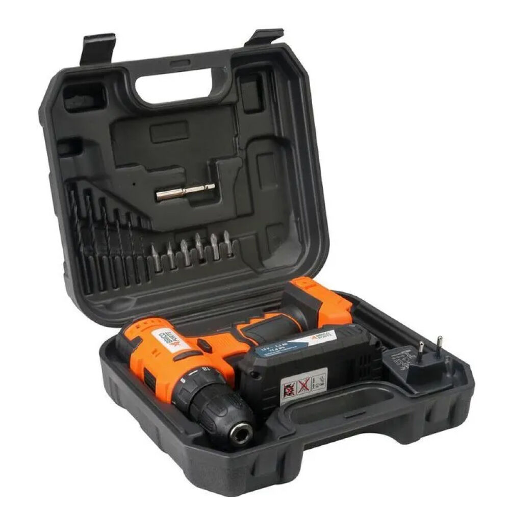 Furadeira e Parafusadeira 12V 3/8" Bivolt com Maleta Brico Forte