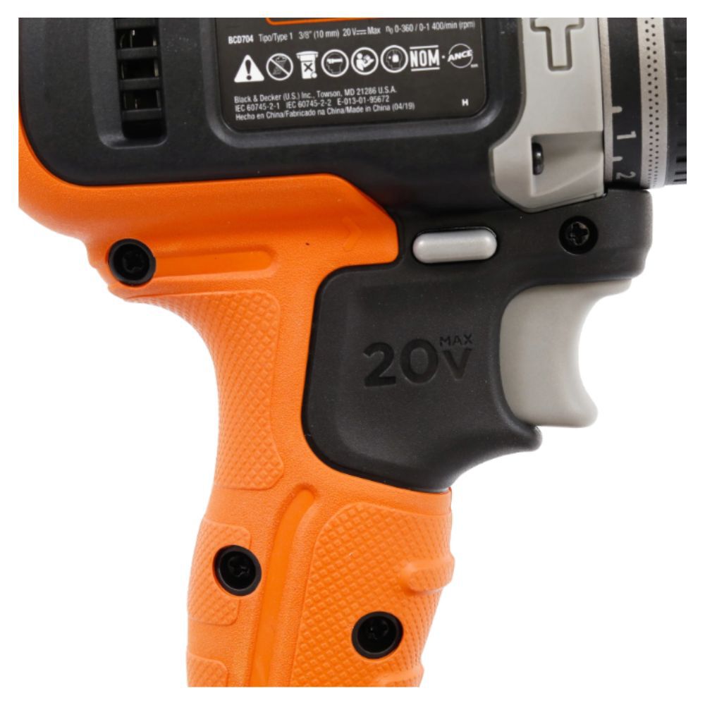 Furadeira Parafusadeira 10mm 20V VVR com 2 Velocidades Bivolt Black+Decker