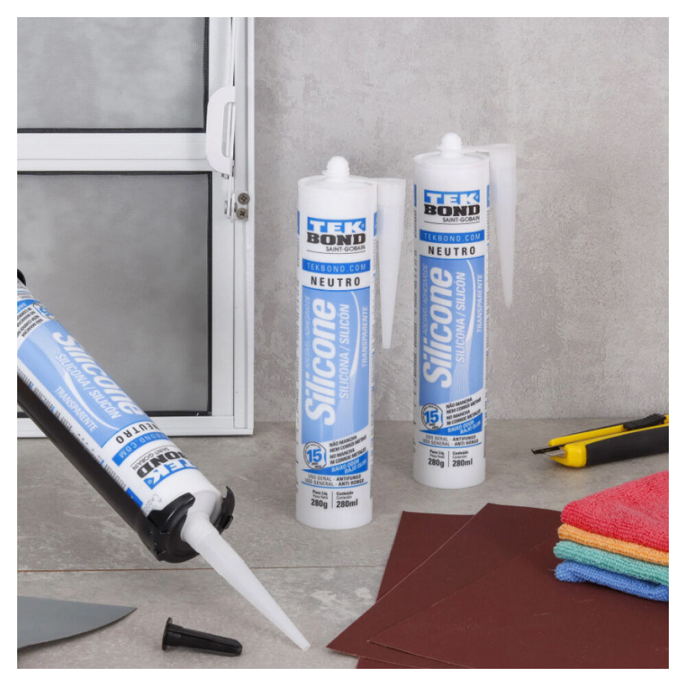 Adesivo de Silicone Neutro 280g Branco Tekbond