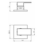 Acabamento Monocomando para Chuveiro Baixa Pressão Base 3/4 Docol Perflex