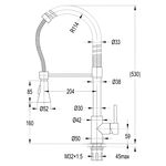 Torneira Monocomando de Mesa para Cozinha Gourmet Celite
