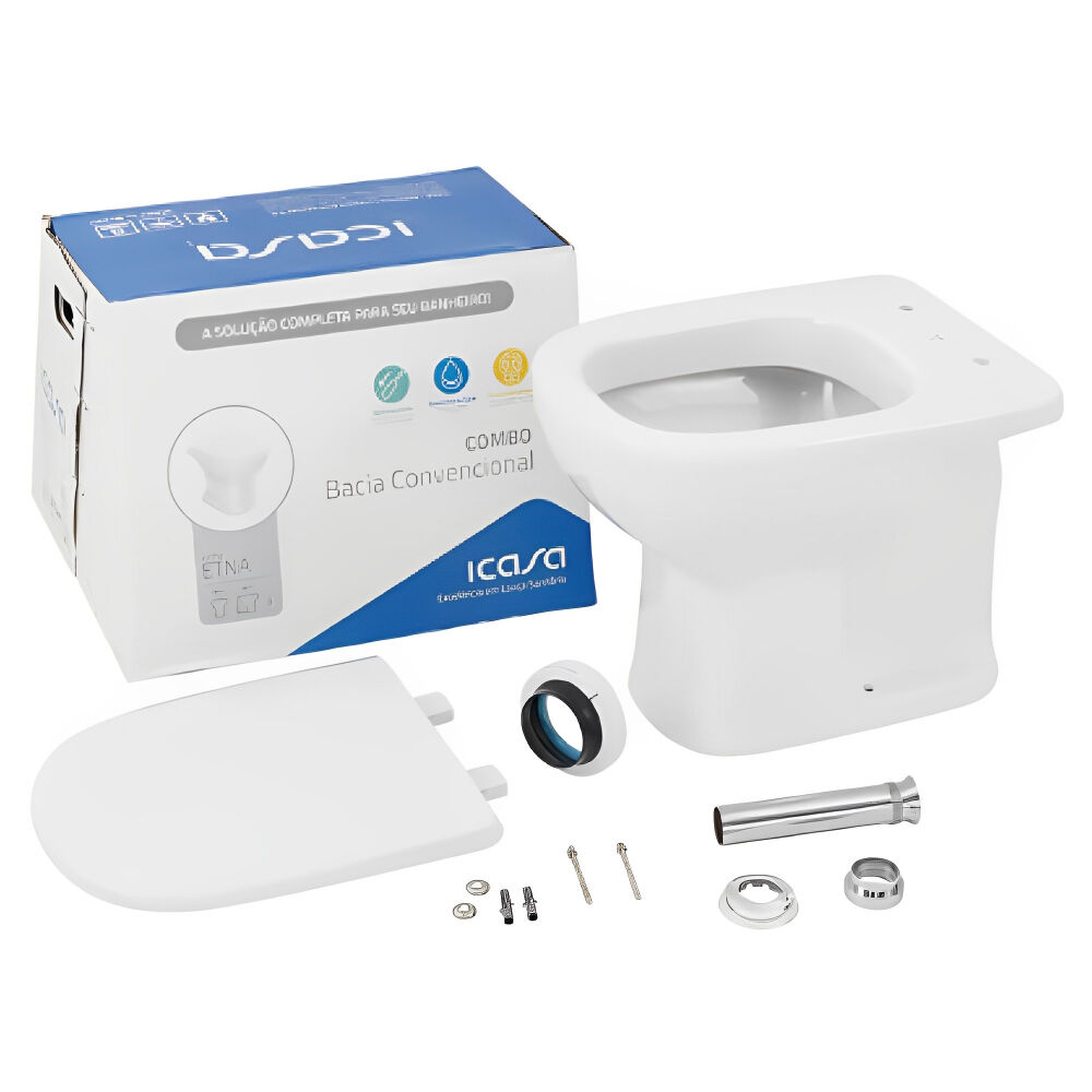 Kit Vaso Sanitário Convencional e Assento IP2 Etna Icasa