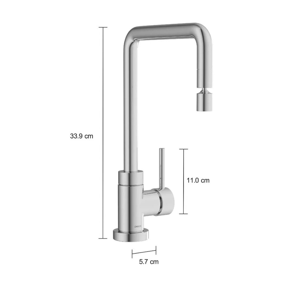 Misturador Monocomando de Mesa para Cozinha Spin Cromado Deca