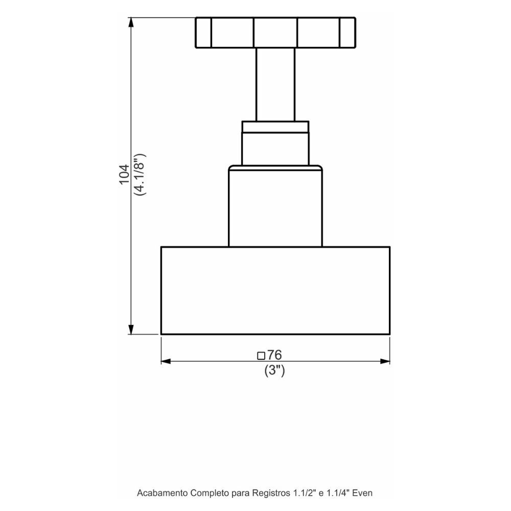 Acabamento Registro Base Docol 1.1/4" e 1.1/2" (Grande) Even Perflex