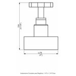 Acabamento Registro Base Docol 1.1/4" e 1.1/2" (Grande) Even Perflex