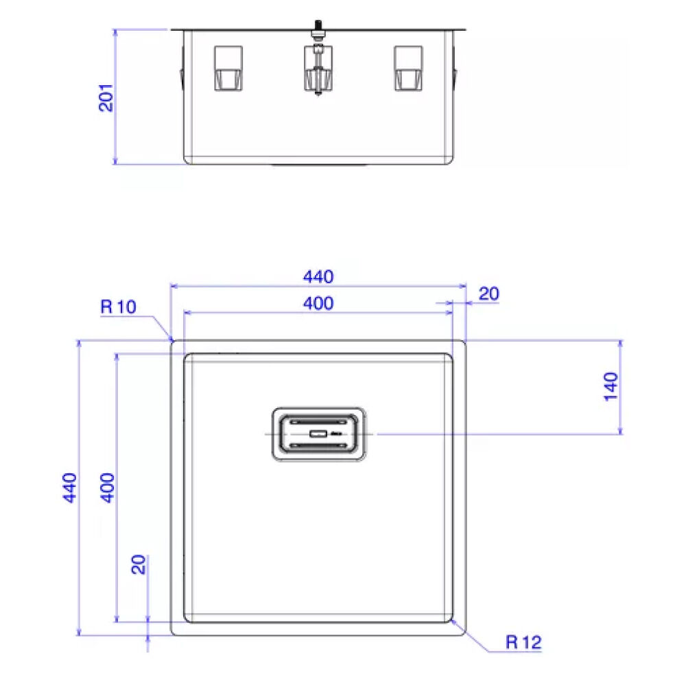 Cuba De Cozinha Inox Wish 40 Deca