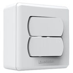 Conjunto Interruptores 2 Teclas Neo Sottile Branco Enerbras